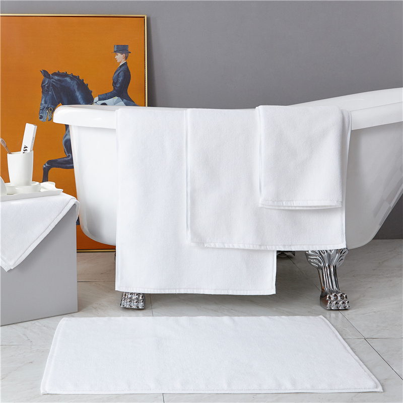 32S Plain White 100% Cotton Bath Mat 32S Plain White 100% Cotton Bath Mat