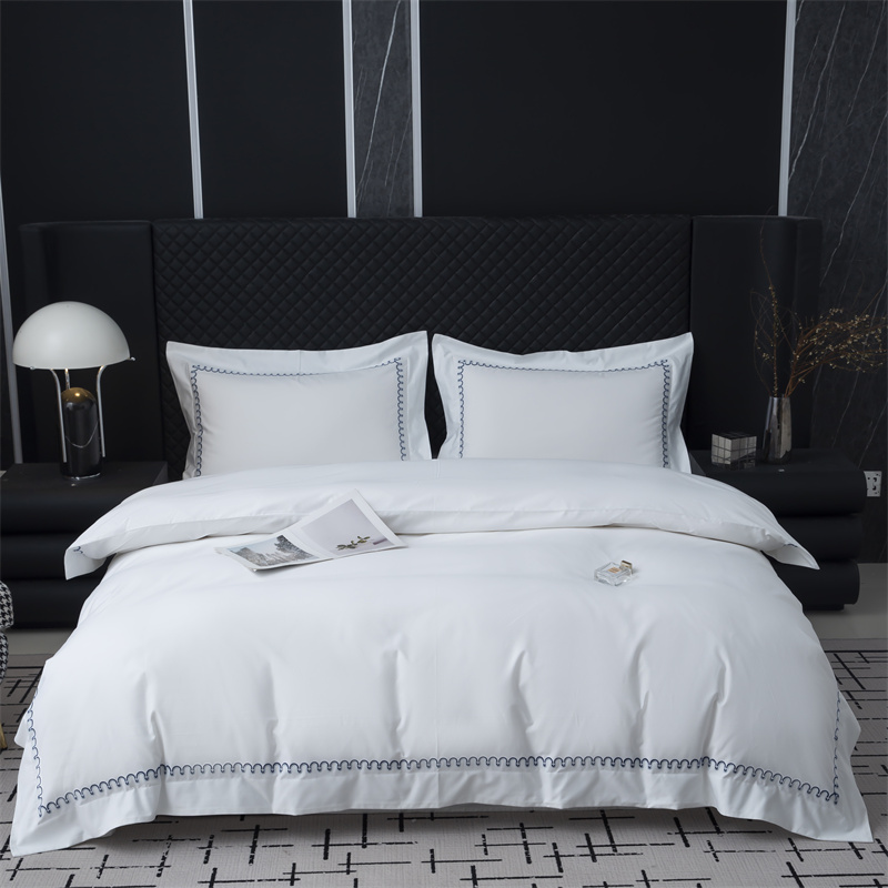 Bagong Pattern Embroidery Design 500TC Cotton Sateen Bedding Set