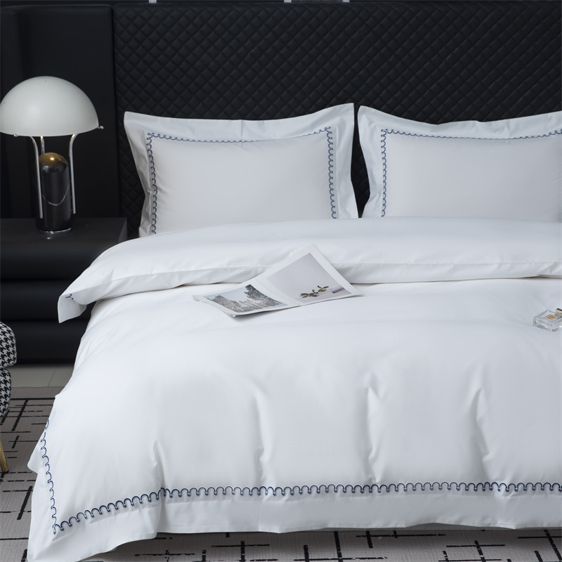 Bagong Pattern Embroidery Design 500TC Cotton Sateen Bedding Set Bagong Pattern Embroidery Design 500TC Cotton Sateen Bedding Set