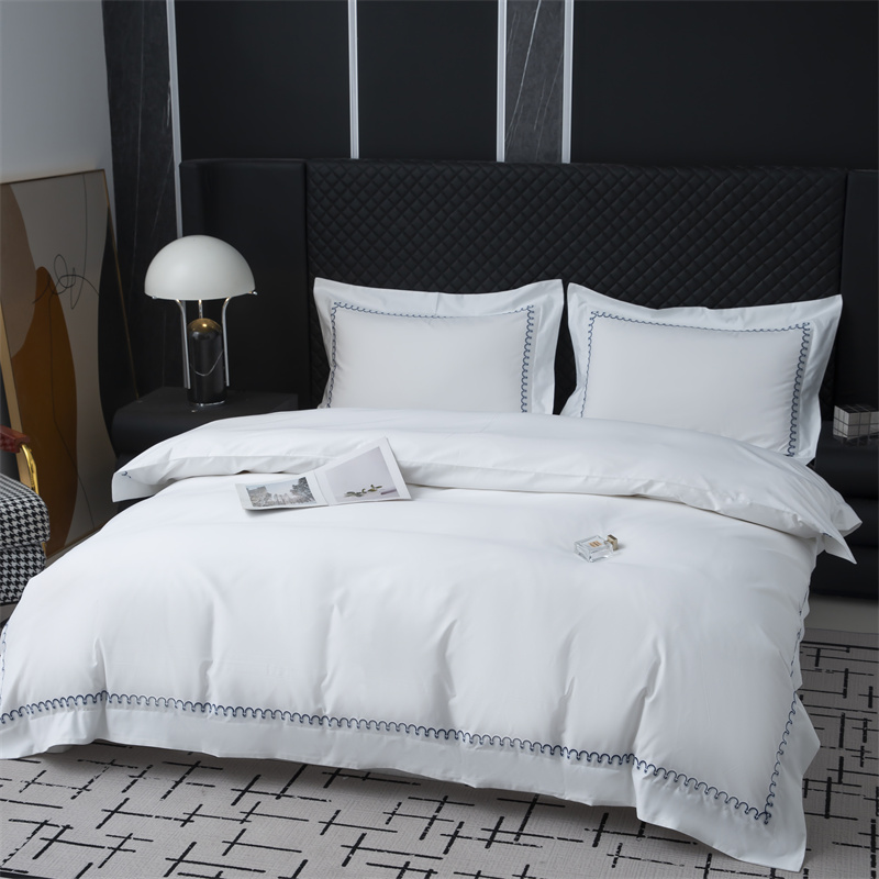 Bagong Pattern Embroidery Design 500TC Cotton Sateen Bedding Set Bagong Pattern Embroidery Design 500TC Cotton Sateen Bedding Set