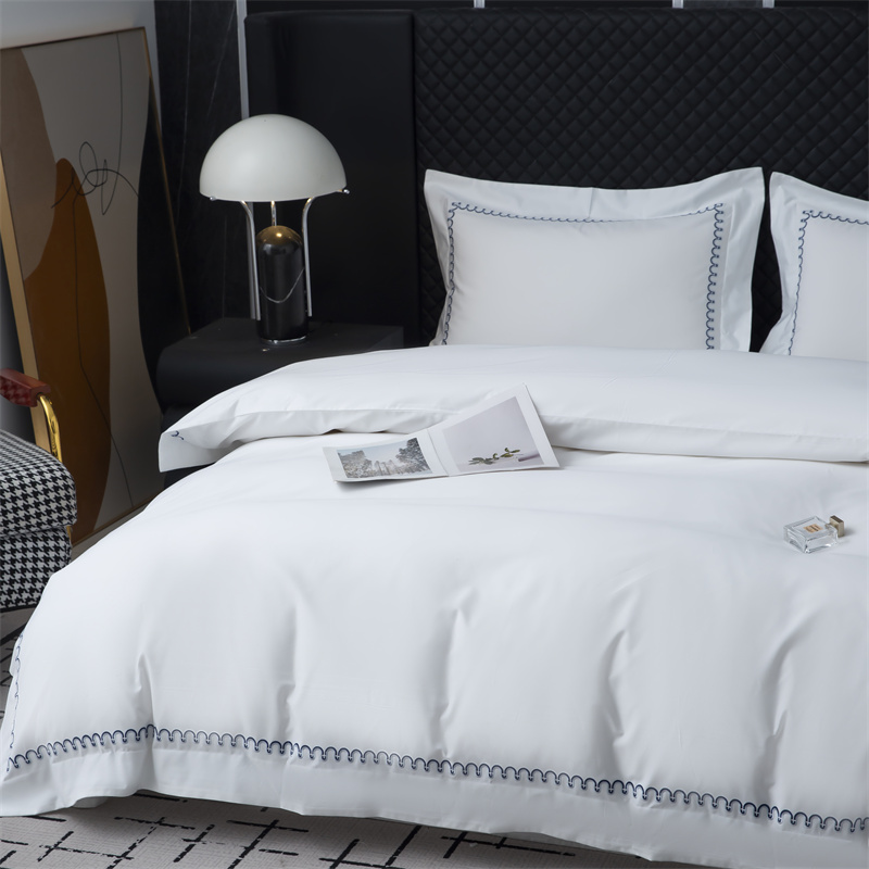 Bagong Pattern Embroidery Design 500TC Cotton Sateen Bedding Set Bagong Pattern Embroidery Design 500TC Cotton Sateen Bedding Set