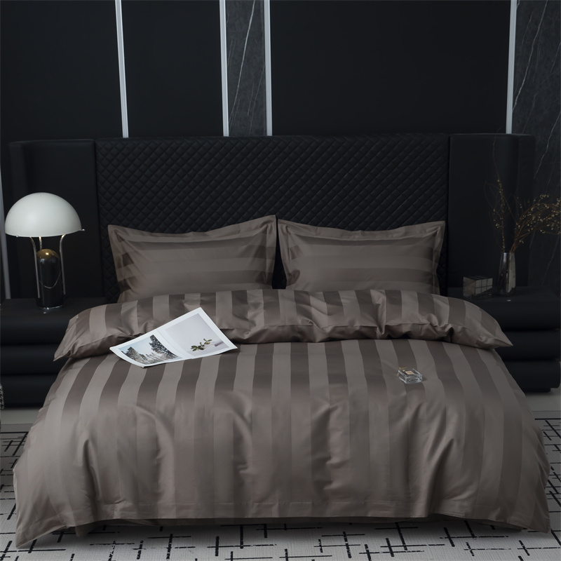 7cm Sateen Stripe 750TC Cotton Sateen Bedding Set