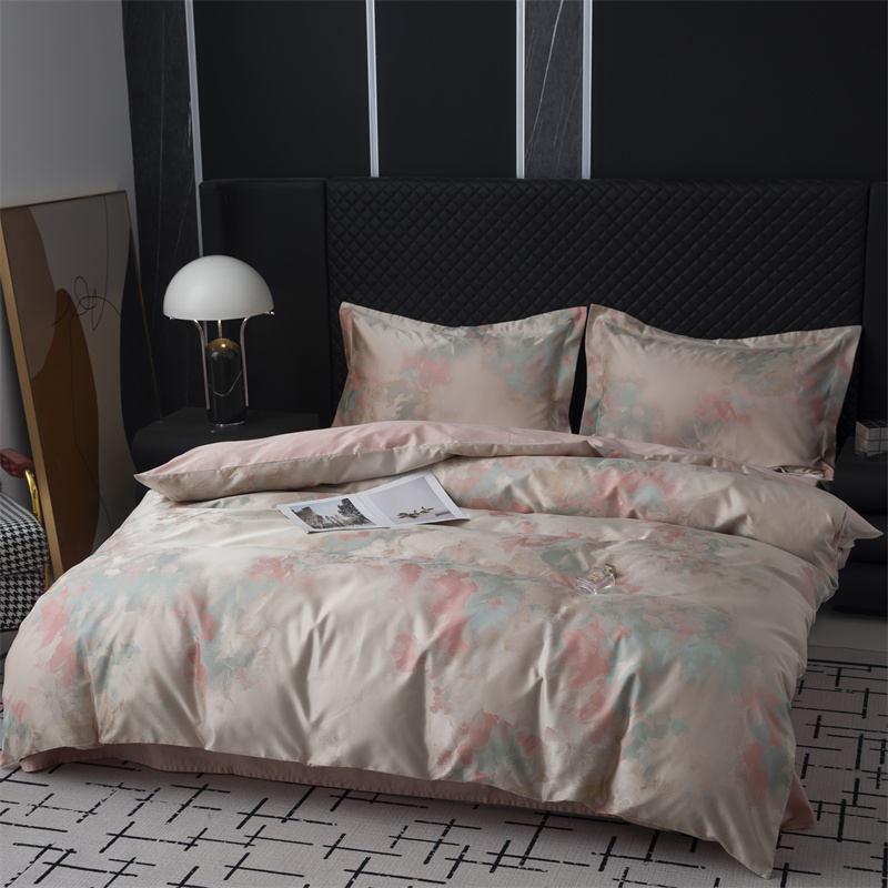 Impressionistic Yarn Dyed Jacquard 80S Cotton Bedding Set Impressionistic Yarn Dyed Jacquard 80S Cotton Bedding Set
