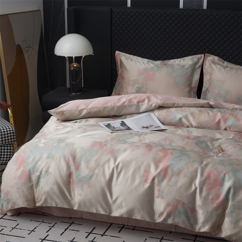 Impressionistic Yarn Dyed Jacquard 80S Cotton Bedding Set Impressionistic Yarn Dyed Jacquard 80S Cotton Bedding Set