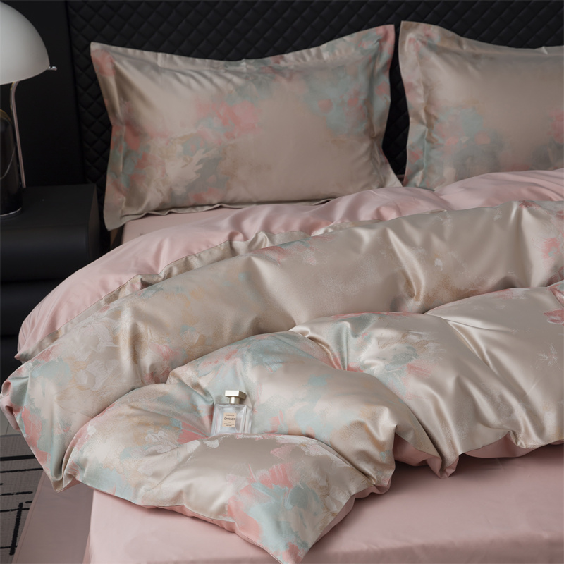 Impressionistic Yarn Dyed Jacquard 80S Cotton Bedding Set Impressionistic Yarn Dyed Jacquard 80S Cotton Bedding Set