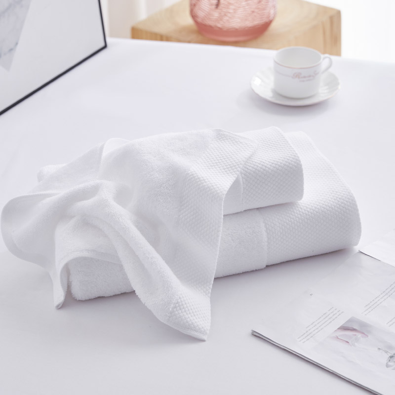 Jacquard Border Hotel na puting Bath Towel Jacquard Border Hotel na puting Bath Towel