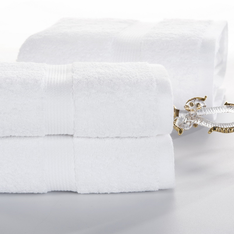 Jacquard Towel Set Banyo ng Hotel Plain White Jacquard Towel Set Banyo ng Hotel Plain White