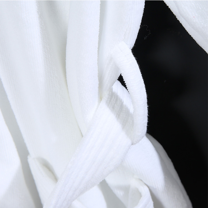 Soft Terry Material High GSM White Bathrobe na may Magandang Water Absorbance Soft Terry Material High GSM White Bathrobe na may Magandang Water Absorbance