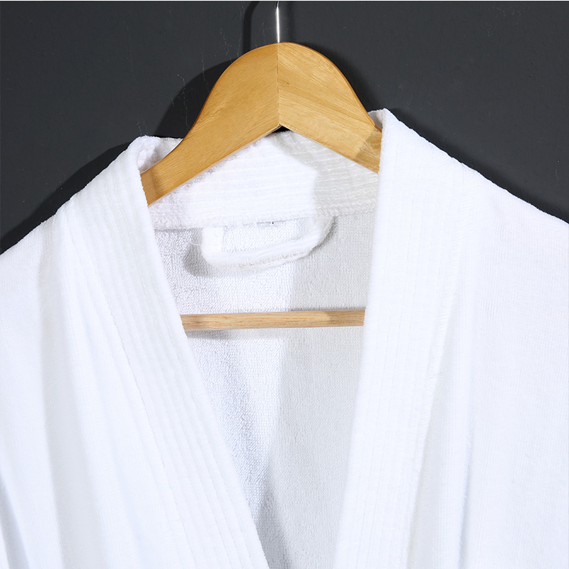 Soft Terry Material High GSM White Bathrobe na may Magandang Water Absorbance Soft Terry Material High GSM White Bathrobe na may Magandang Water Absorbance